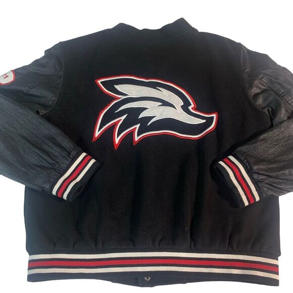 KREW KF Varsity Rib Knit One of Us Jacket Size Medium - Picture 3 of 8